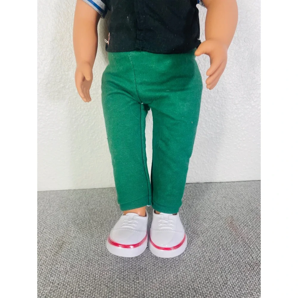Our Generation Battat 18 Inch Lorenz Boy Doll Curly Blonde Hair Green Eyes